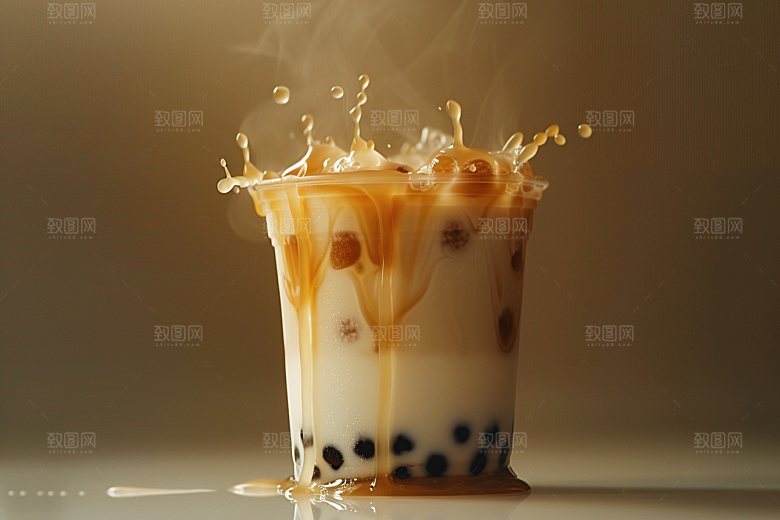 奶茶广告休闲摄影图