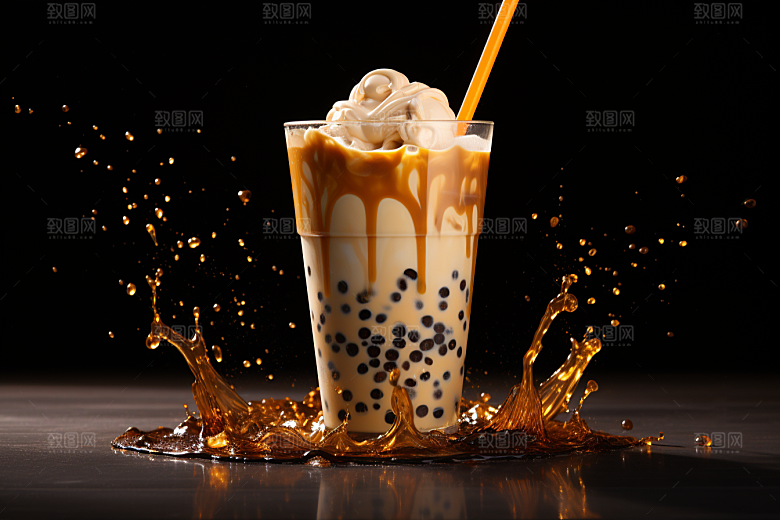 奶茶高清饮料摄影图