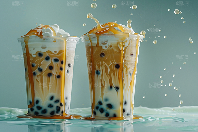 奶茶休闲生活摄影图