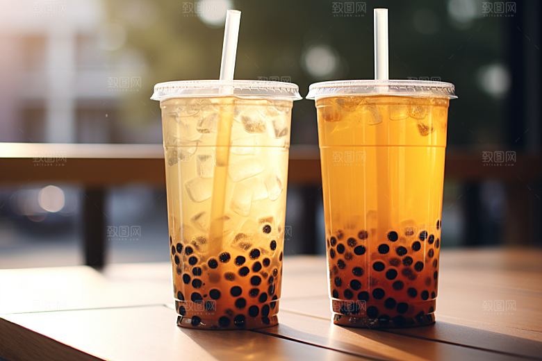 奶茶果茶休闲摄影图