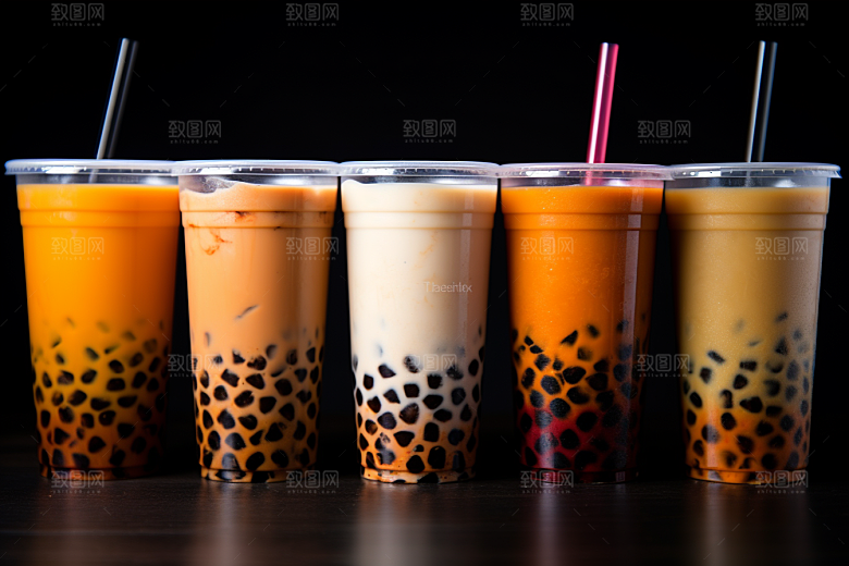 奶茶饮料卡路里摄影图