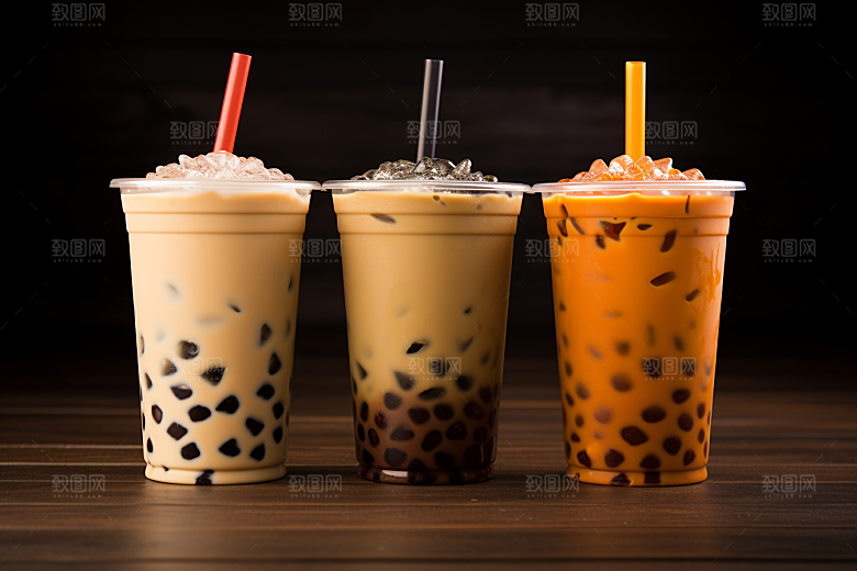 奶茶美味卡路里摄影图