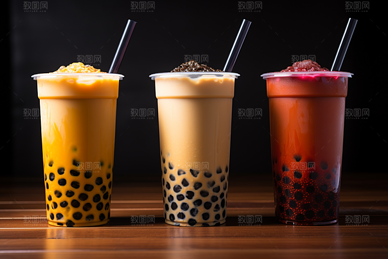奶茶果茶广告摄影图