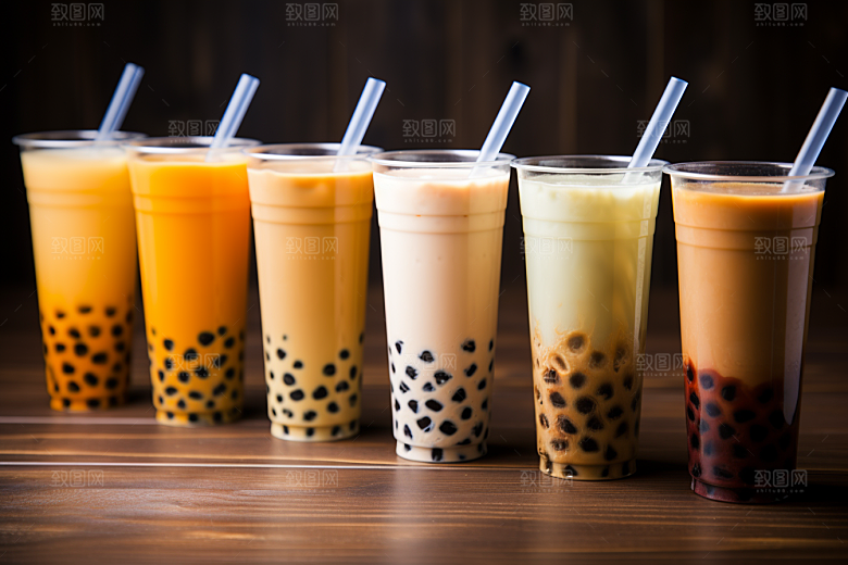 奶茶果茶卡路里摄影图