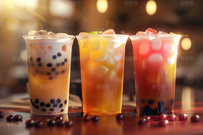 奶茶饮料美味摄影图