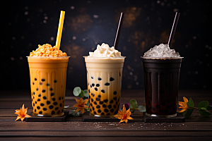 奶茶果茶高清摄影图