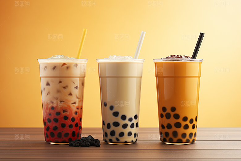 奶茶卡路里甜品摄影图