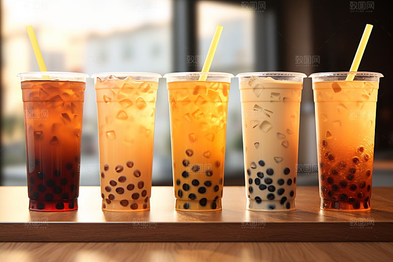 奶茶广告果茶摄影图