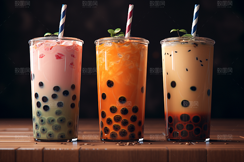 奶茶休闲果茶摄影图