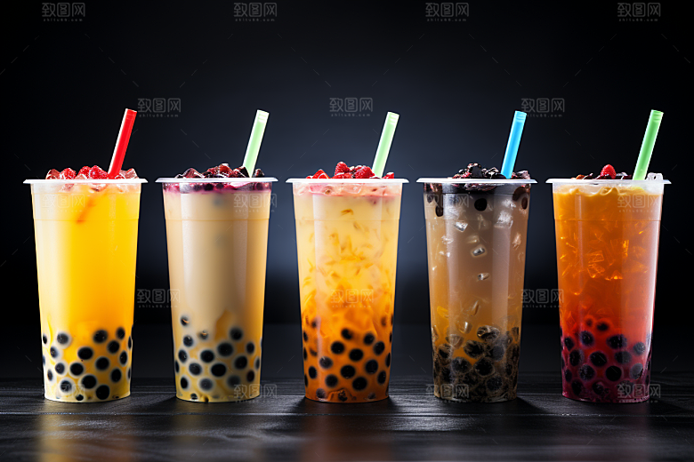 奶茶饮品果茶摄影图