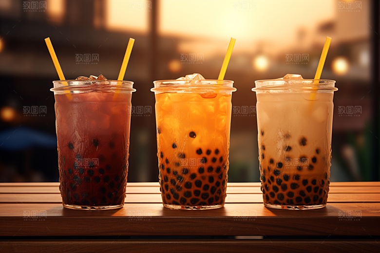 奶茶广告果茶摄影图