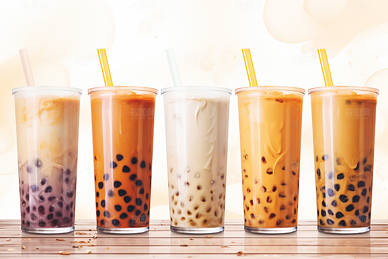 奶茶果茶饮料摄影图
