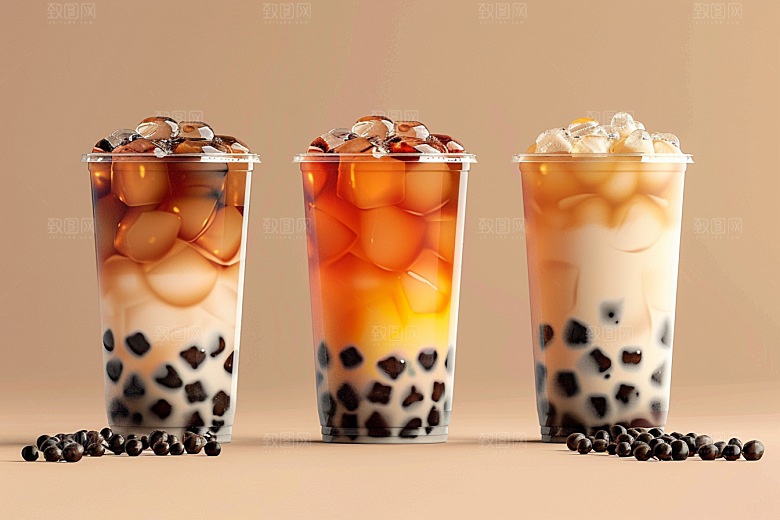 奶茶果茶温暖摄影图