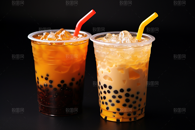 奶茶休闲甜品摄影图