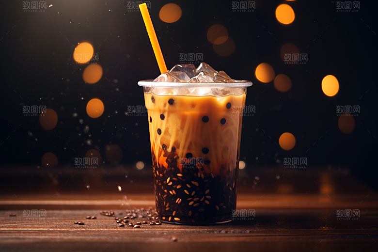 奶茶休闲果茶摄影图