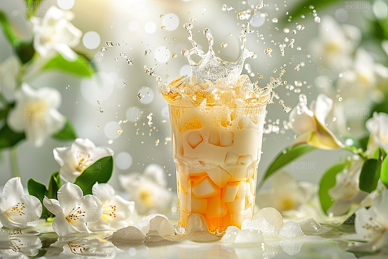 奶茶美味温暖摄影图