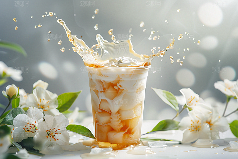 奶茶温暖饮品摄影图