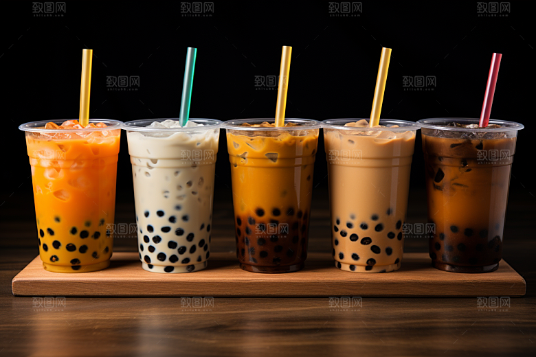 奶茶果茶果茶摄影图