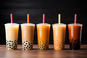 奶茶甜品美味摄影图