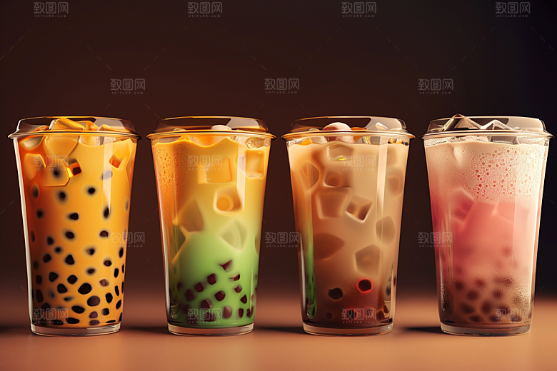 奶茶果茶高清摄影图