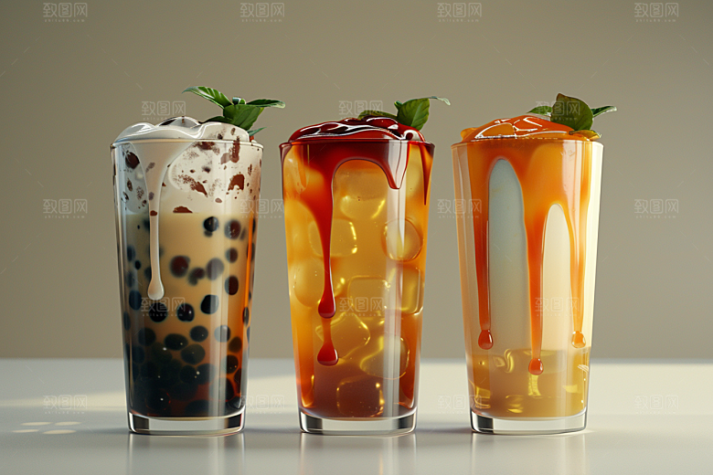 奶茶饮料休闲摄影图