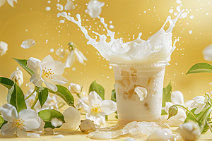奶茶广告甜品摄影图
