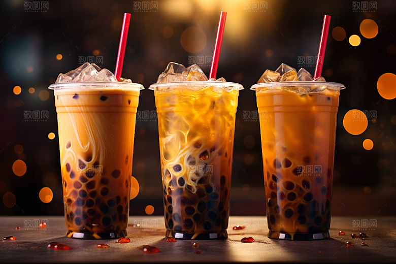 奶茶果茶卡路里摄影图