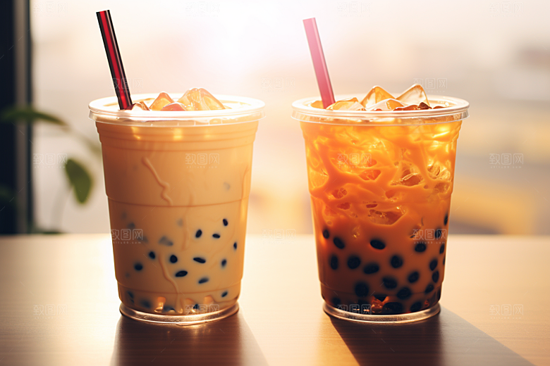 奶茶饮品休闲摄影图