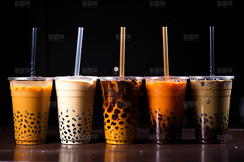 奶茶温暖果茶摄影图