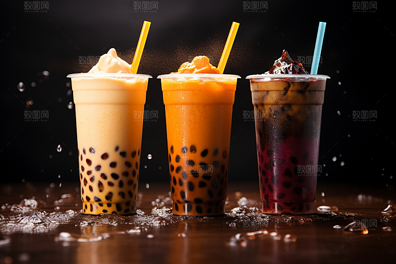 奶茶广告温暖摄影图