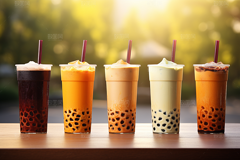 奶茶果茶广告摄影图