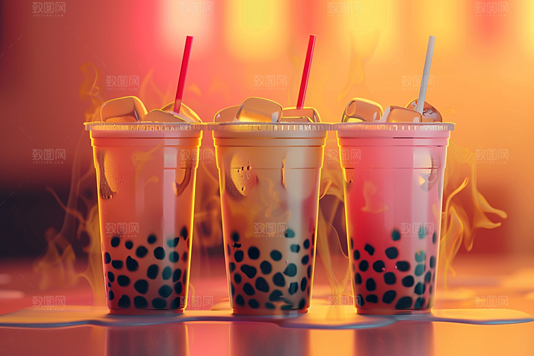 奶茶高清卡路里摄影图