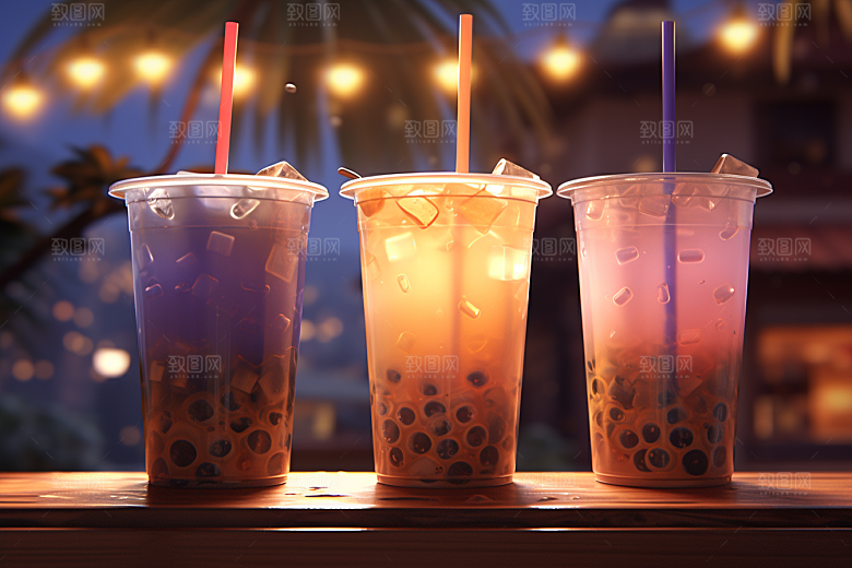 奶茶美味卡路里摄影图