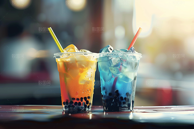 奶茶高清果茶摄影图