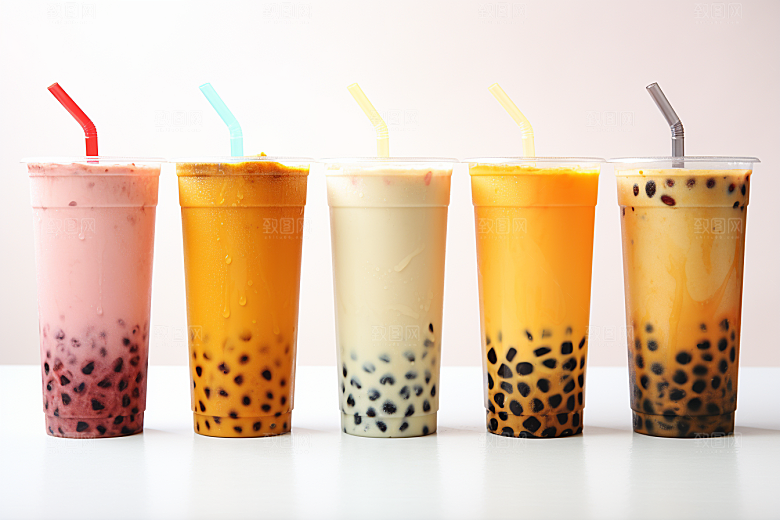 奶茶卡路里美味摄影图