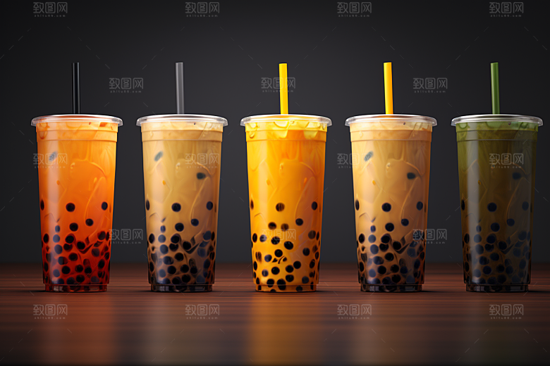 奶茶饮料果茶摄影图