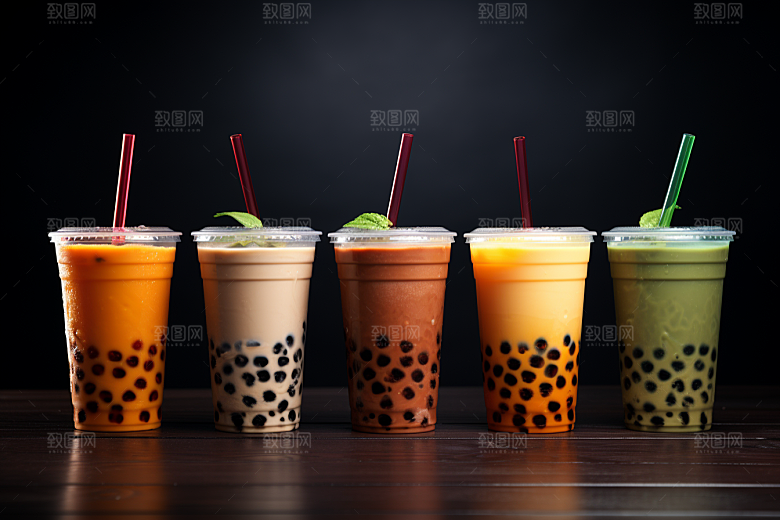 奶茶饮品果茶摄影图
