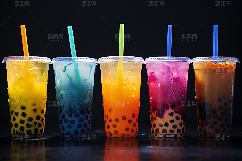 奶茶卡路里饮品摄影图