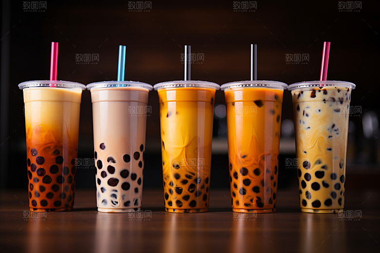 奶茶饮料广告摄影图