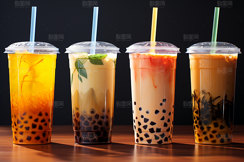 奶茶饮品卡路里摄影图