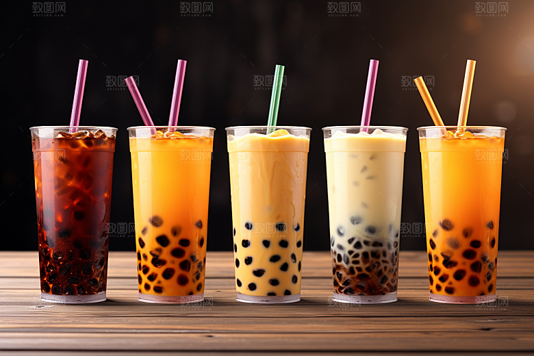 奶茶果茶卡路里摄影图