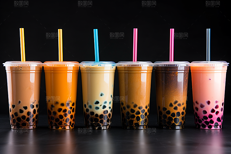 奶茶饮料卡路里摄影图