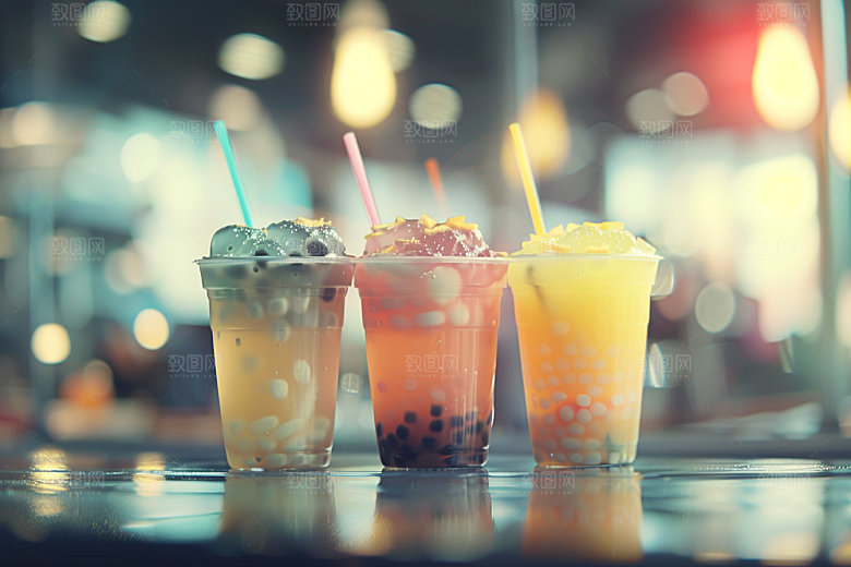 奶茶甜品温暖摄影图