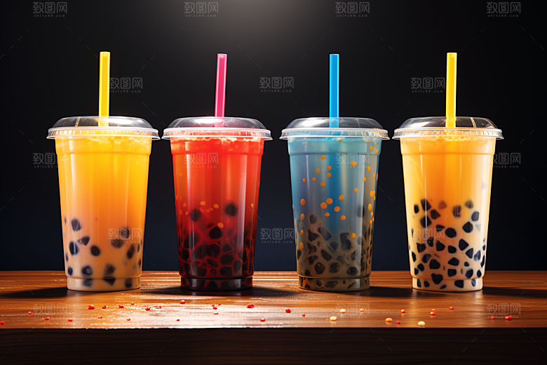奶茶饮料卡路里摄影图
