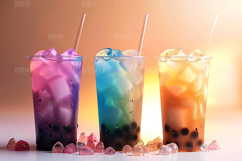 奶茶甜品高清摄影图