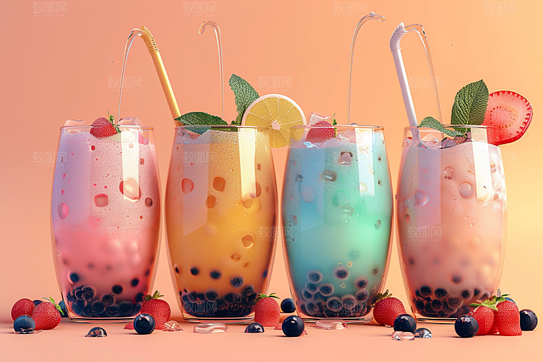 奶茶温暖甜品摄影图