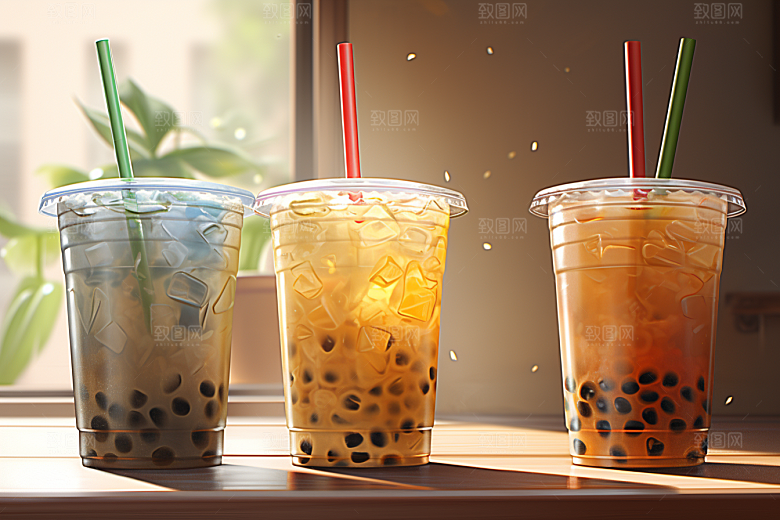 奶茶卡路里高清摄影图