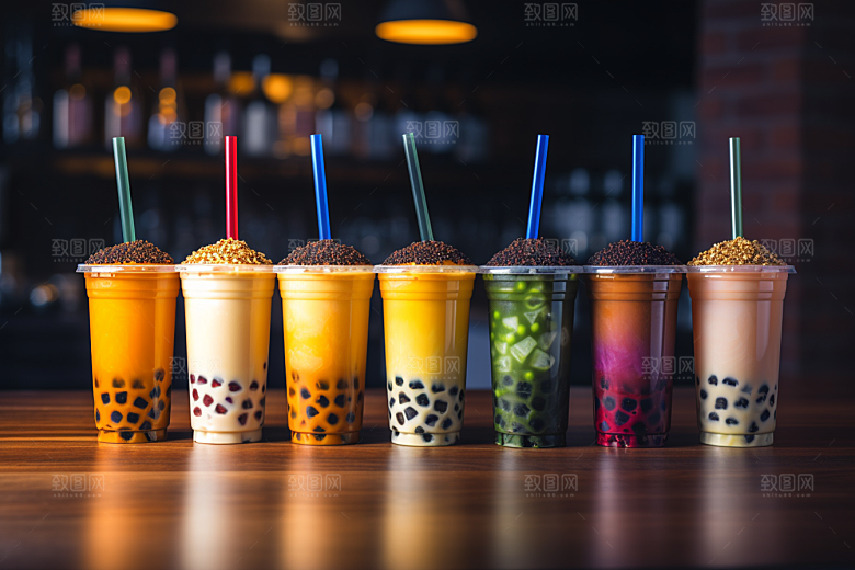 奶茶饮料休闲摄影图