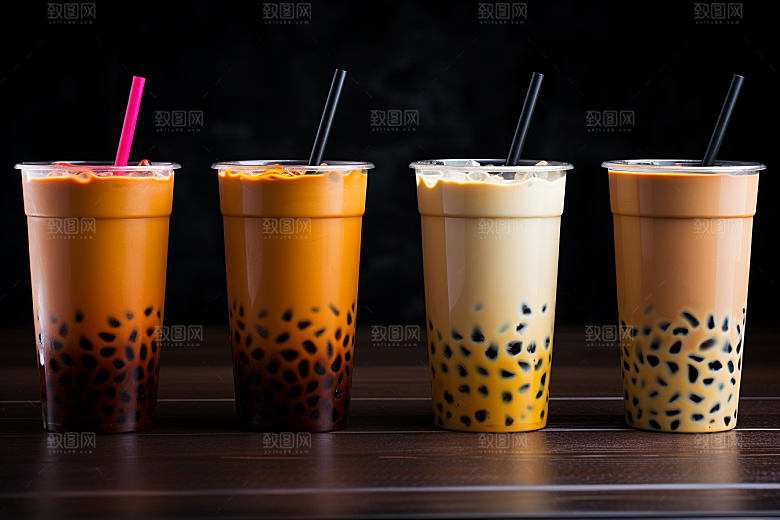 奶茶果茶卡路里摄影图