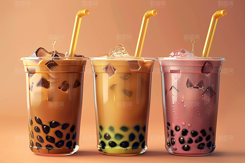 奶茶高清美味摄影图